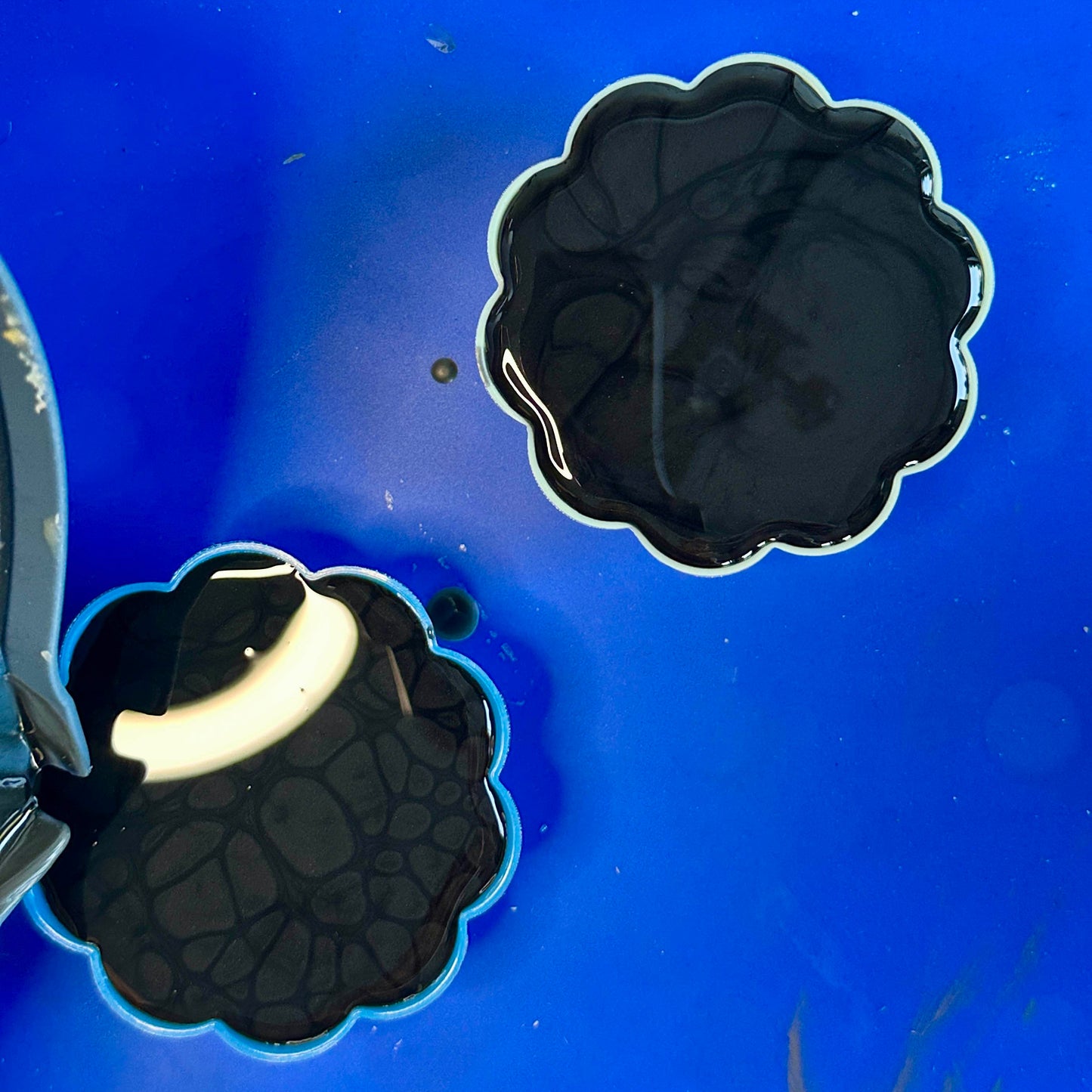 eco snowboarding wax made from hemp, beeswax, carnauba wax and graphite being poured into a silicone mold